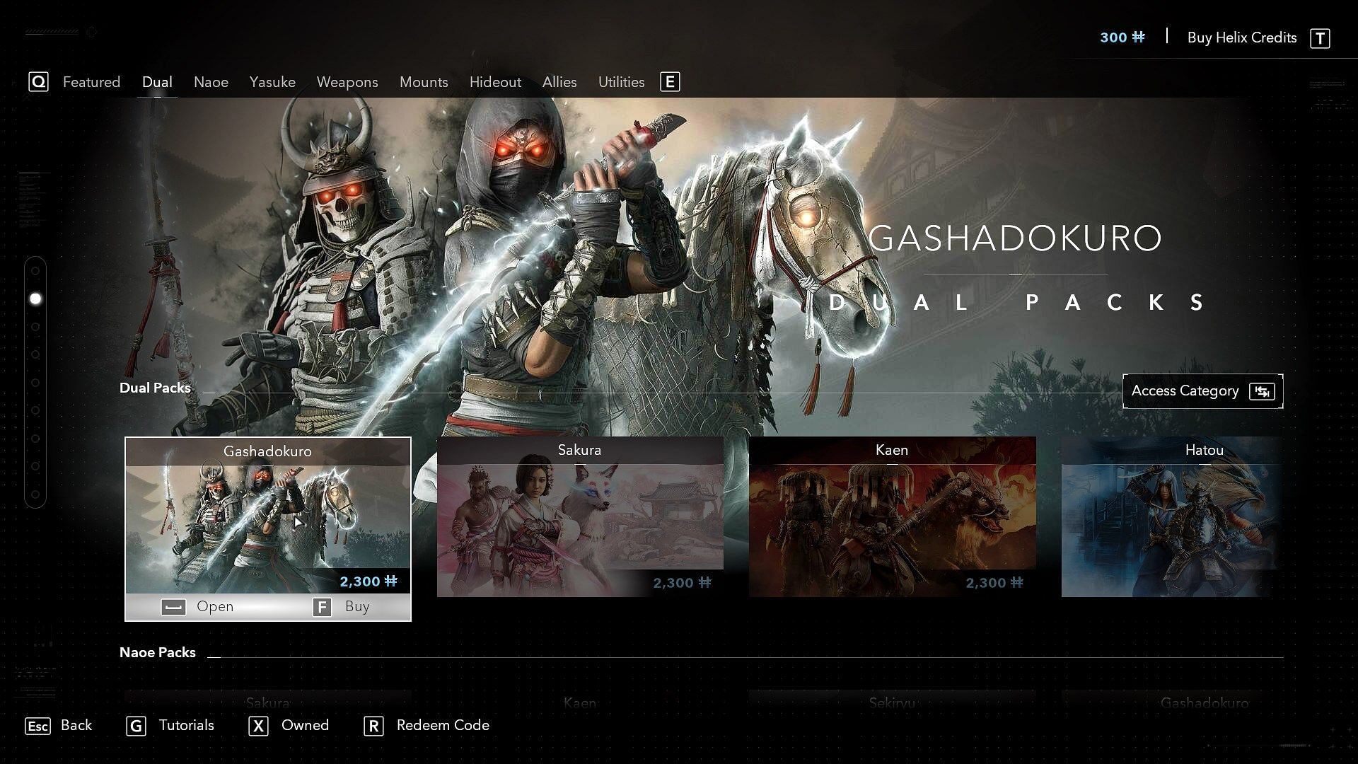 Gashadokuro Dual Packs in Assassin's Creed Shadows (Image via Sportskeeda Gaming // Ubisoft)